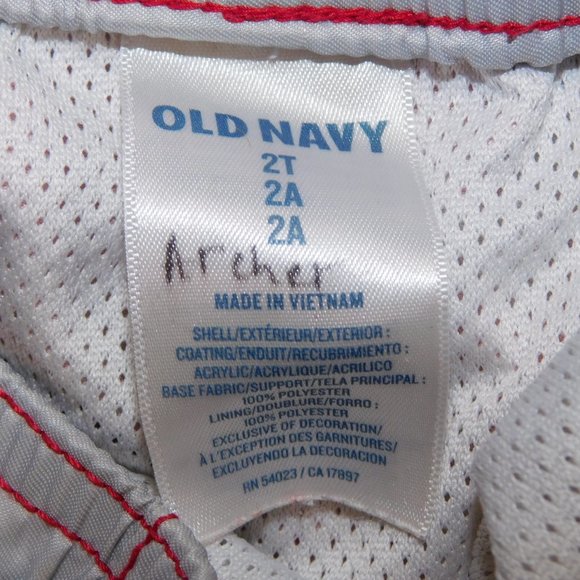 Old Navy 2T Boys Red Swim Trunks Rash Guard Shirt - Picture 8 of 8